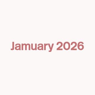 The words Jamuary 2026 in a pinky-magneta on a white background